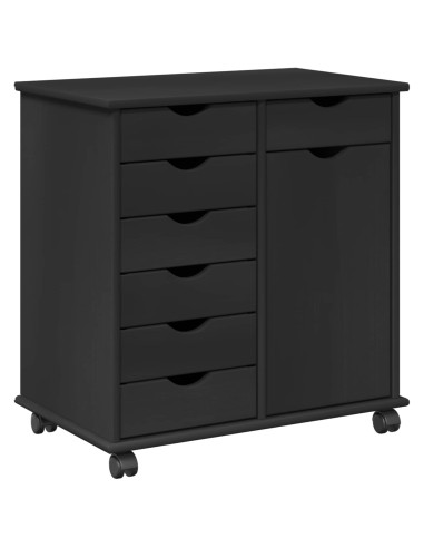 Mobile con Ruote con ruota Nero 63,5 x 39 x 65,5 cm