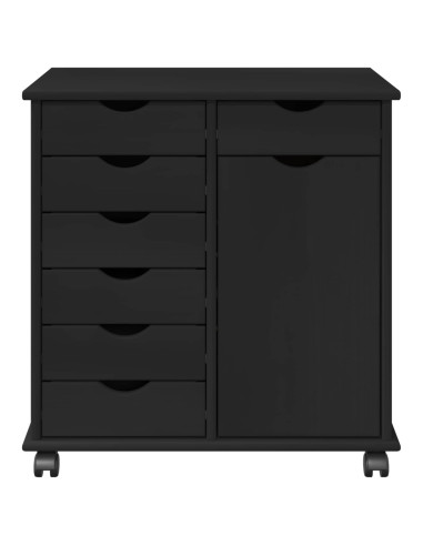 Mobile con Ruote con ruota Nero 63,5 x 39 x 65,5 cm