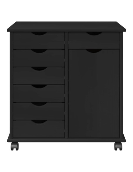 Mobile con Ruote con ruota Nero 63,5 x 39 x 65,5 cm