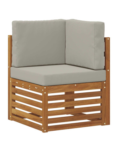 Set divani con cuscino 6 pcs Grigio Naturale e Chiaro