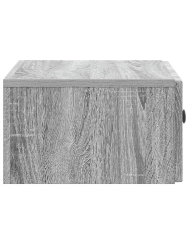 Mobiletto da notte a muro Grigio Sonoma 49 x 34,5 x 20 cm