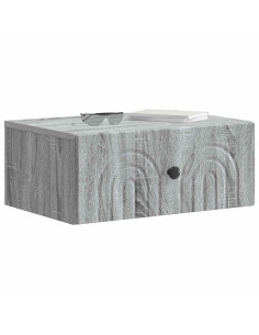 Mobiletto da notte a muro 2 pcs Grigio Sonoma 49 x 34,5 x 20 cm 2