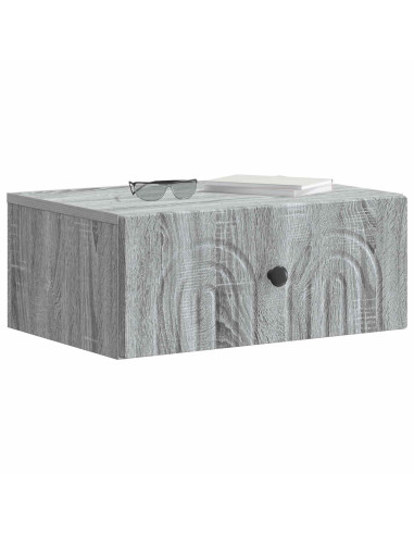 Mobiletto da notte a muro 2 pcs Grigio Sonoma 49 x 34,5 x 20 cm