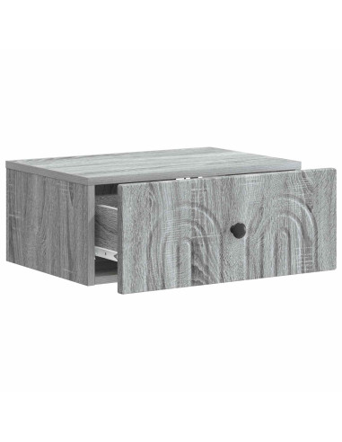 Mobiletto da notte a muro 2 pcs Grigio Sonoma 49 x 34,5 x 20 cm
