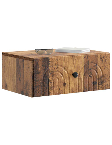 Mobiletto da notte a muro Legno antico 49 x 34,5 x 20 cm