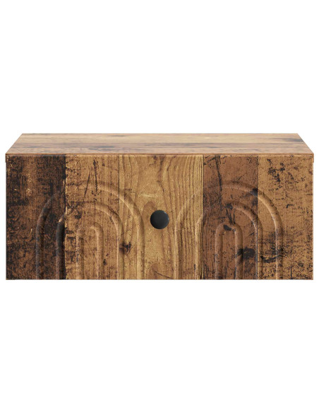 Mobiletto da notte a muro Legno antico 49 x 34,5 x 20 cm