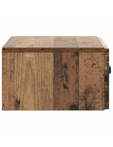 Mobiletto da notte a muro Legno antico 49 x 34,5 x 20 cm