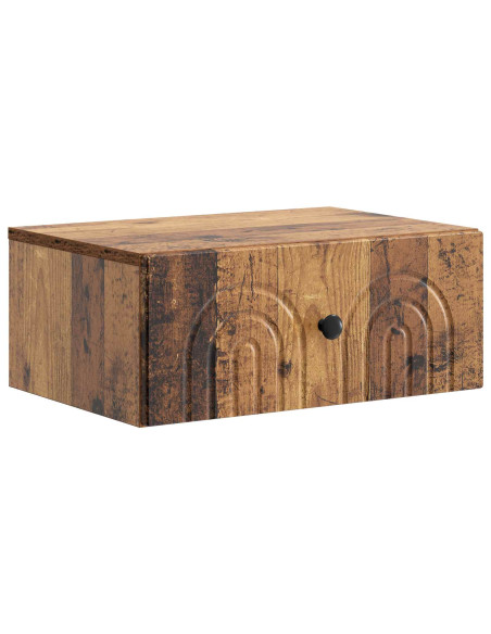 Mobiletto da notte a muro 2 pcs Legno antico 49 x 34,5 x 20 cm