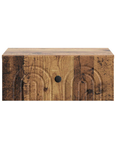 Mobiletto da notte a muro 2 pcs Legno antico 49 x 34,5 x 20 cm