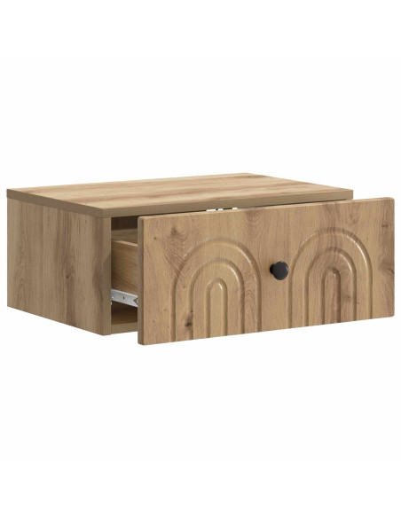 Mobiletto da notte a muro Rovere Artigianale 49 x 34,5 x 20 cm