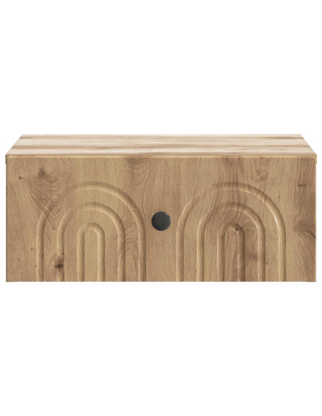 Mobiletto da notte a muro Rovere Artigianale 49 x 34,5 x 20 cm