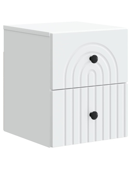 Mobiletto da notte a muro 2 pcs Bianco 33 x 34,5 x 40 cm