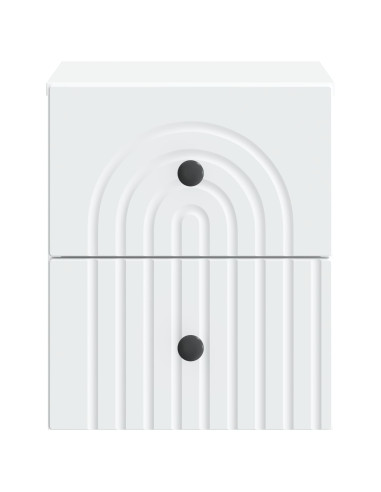 Mobiletto da notte a muro 2 pcs Bianco 33 x 34,5 x 40 cm