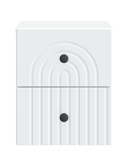 Mobiletto da notte a muro 2 pcs Bianco 33 x 34,5 x 40 cm