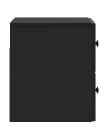 Mobiletto da notte a muro con cassetto Nero 33 x 34,5 x 40 cm