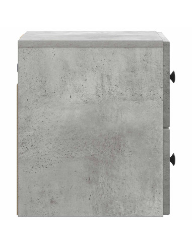 Mobiletto da notte a muro Grigio Cemento 33 x 34,5 x 40 cm