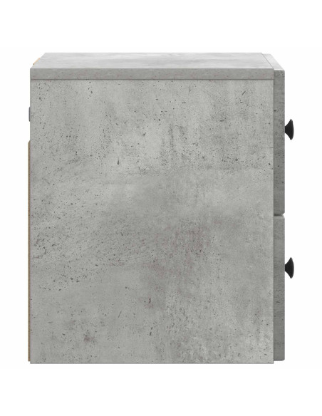 Mobiletto da notte a muro Grigio Cemento 33 x 34,5 x 40 cm