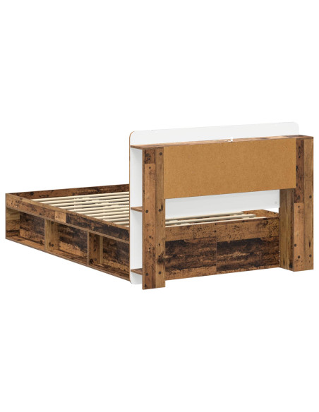 Telaio del letto con storage Legno antico 120 x 200 cm