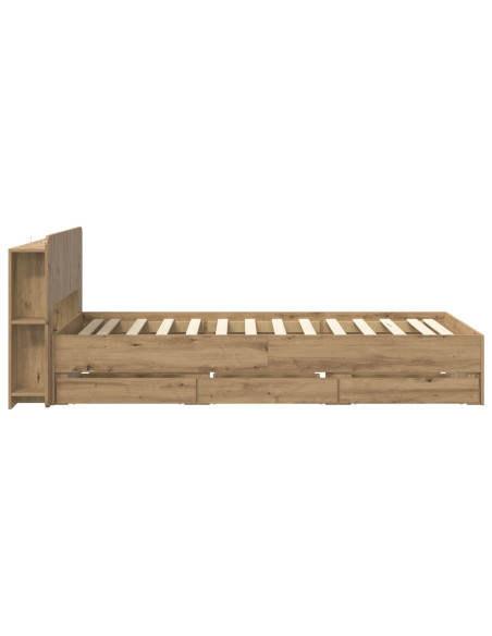 Telaio del letto con storage Rovere Artigianale 80 x 200 cm