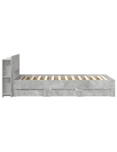 Telaio del letto con storage Grigio Cemento 80 x 200 cm