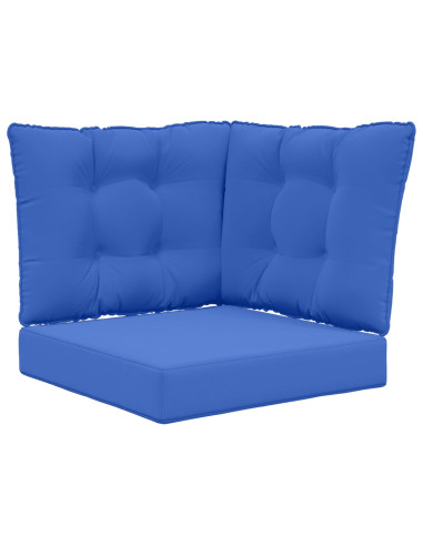 Cuscino per divano da esterno 3 pcs Blu Reale Poliestere