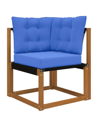 Cuscino per divano da esterno 3 pcs Blu Reale Poliestere