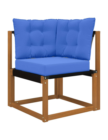 Cuscino per divano da esterno 3 pcs Blu Reale Poliestere