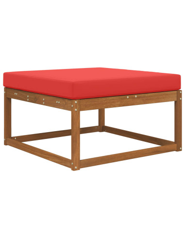 Cuscino per divano da esterno Rosso 80 x 80 x 8 cm Poliestere