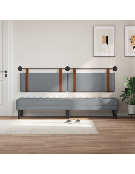 Testata appesa Grigio chiaro 210 x 55 x 5 cm PU Antico