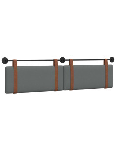 Testata appesa Grigio scuro 210 x 55 x 5 cm PU Antico 2