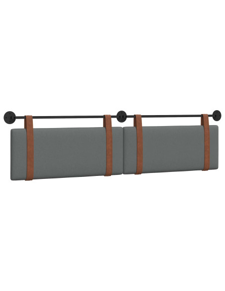 Testata appesa Grigio scuro 210 x 55 x 5 cm PU Antico