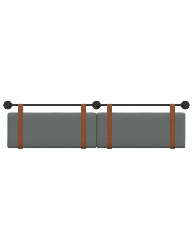 Testata appesa Grigio scuro 210 x 55 x 5 cm PU Antico