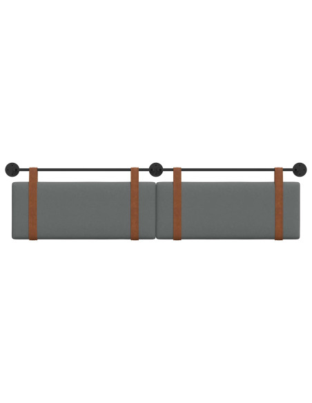 Testata appesa Grigio scuro 210 x 55 x 5 cm PU Antico