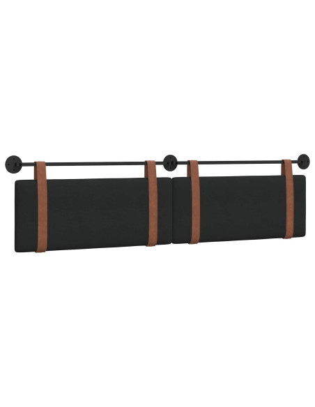 Testata appesa Tinta unita Nero 210 x 55 x 5 cm PU Antico