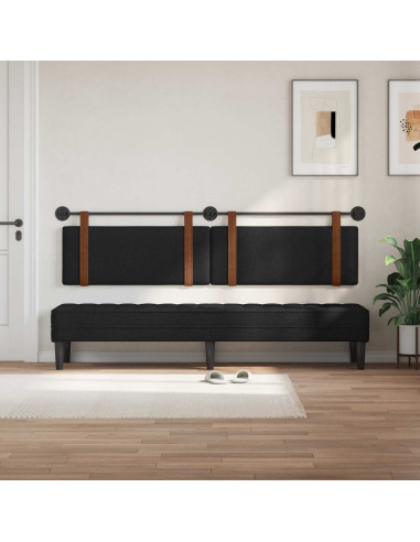 Testata appesa Tinta unita Nero 210 x 55 x 5 cm PU Antico