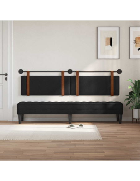 Testata appesa Tinta unita Nero 210 x 55 x 5 cm PU Antico