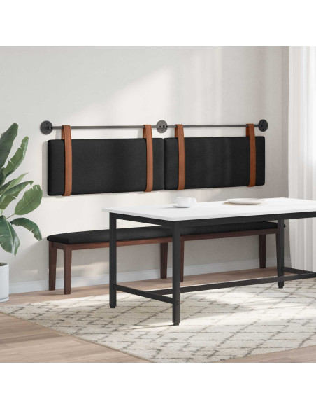 Testata appesa Tinta unita Nero 210 x 55 x 5 cm PU Antico
