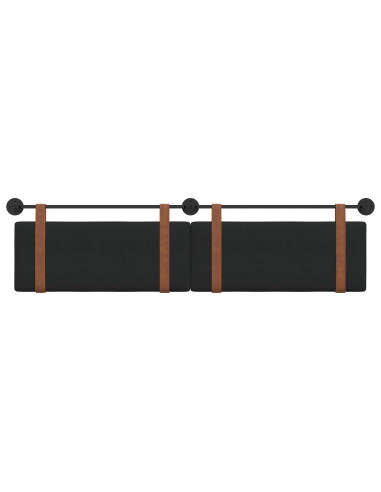 Testata appesa Tinta unita Nero 210 x 55 x 5 cm PU Antico