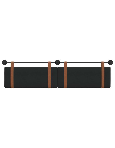 Testata appesa Tinta unita Nero 210 x 55 x 5 cm PU Antico