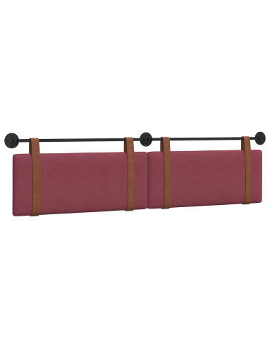 Testata appesa Tinta unita Rosso Vino 210 x 55 x 5 cm PU Antico