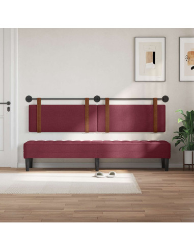 Testata appesa Tinta unita Rosso Vino 210 x 55 x 5 cm PU Antico
