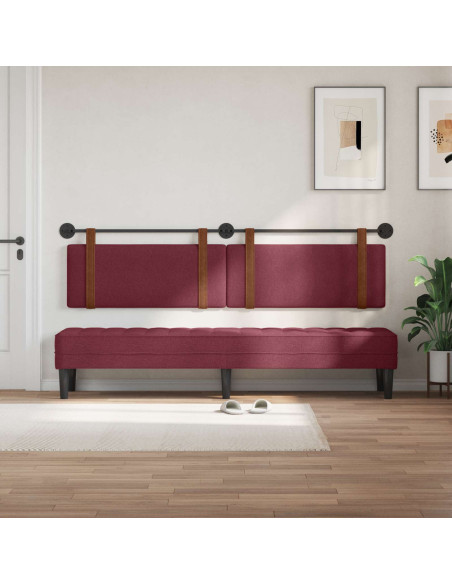 Testata appesa Tinta unita Rosso Vino 210 x 55 x 5 cm PU Antico