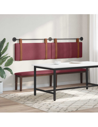 Testata appesa Tinta unita Rosso Vino 210 x 55 x 5 cm PU Antico