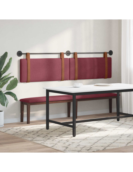 Testata appesa Tinta unita Rosso Vino 210 x 55 x 5 cm PU Antico