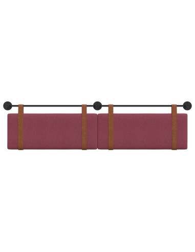 Testata appesa Tinta unita Rosso Vino 210 x 55 x 5 cm PU Antico