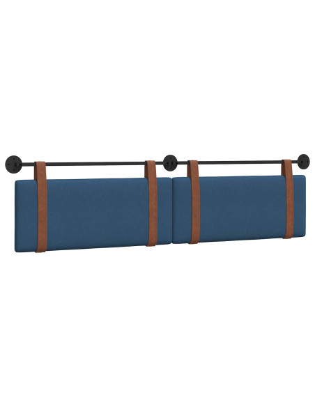 Testata appesa Montaggio a parete Blu 210 x 55 x 5 cm PU Antico