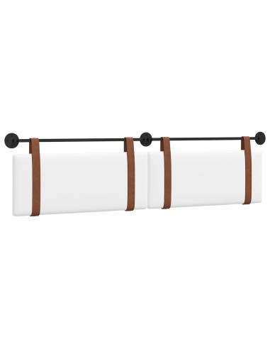Testata appesa Tinta unita Bianco 210 x 55 x 5 cm PU Antico