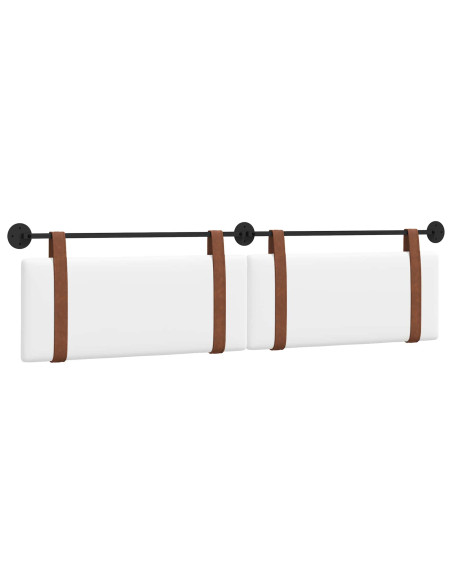 Testata appesa Tinta unita Bianco 210 x 55 x 5 cm PU Antico