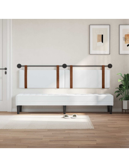 Testata appesa Tinta unita Bianco 210 x 55 x 5 cm PU Antico