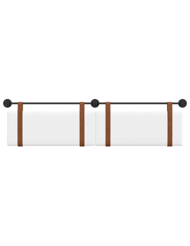 Testata appesa Tinta unita Bianco 210 x 55 x 5 cm PU Antico
